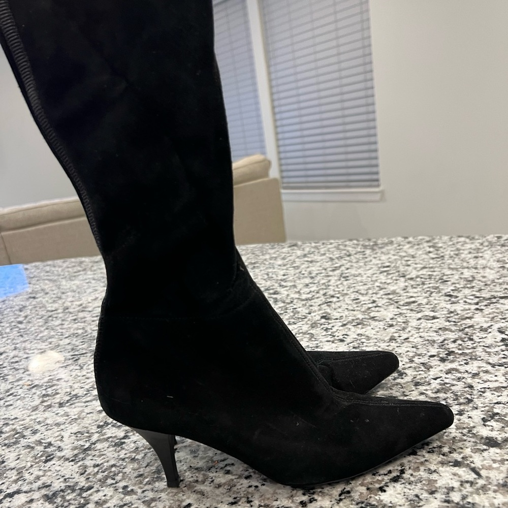 Prada tall suede heeled boots - Picture 5 of 15